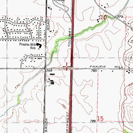 Topographic Map of Nichol School (historical), IL