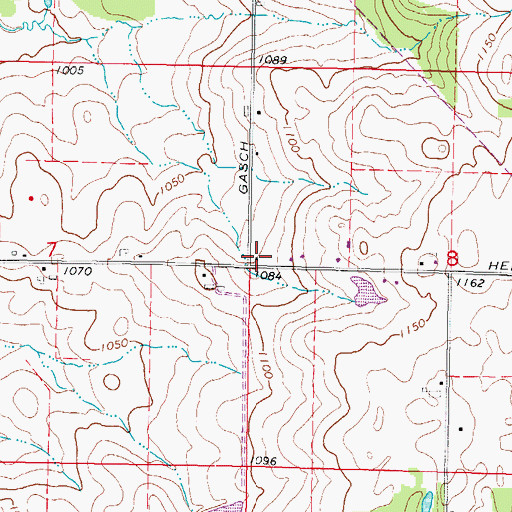Topographic Map of Bordwell School (historical), IL