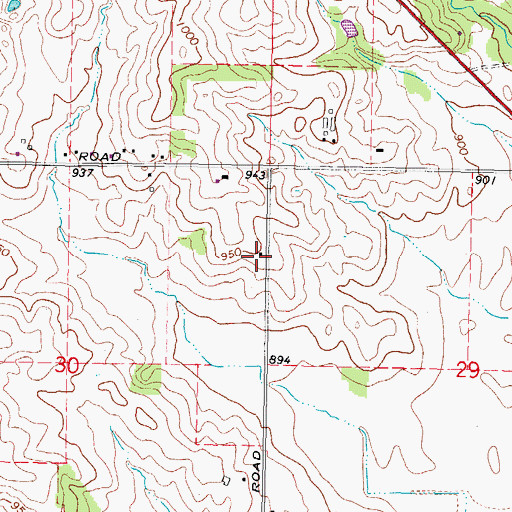 Topographic Map of Brookdale School (historical), IL
