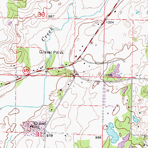 Topographic Map of Cash School (historical), IL