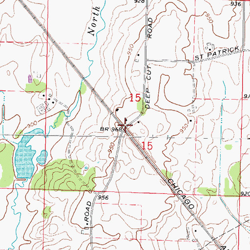 Topographic Map of Deep Cut School (historical), IL