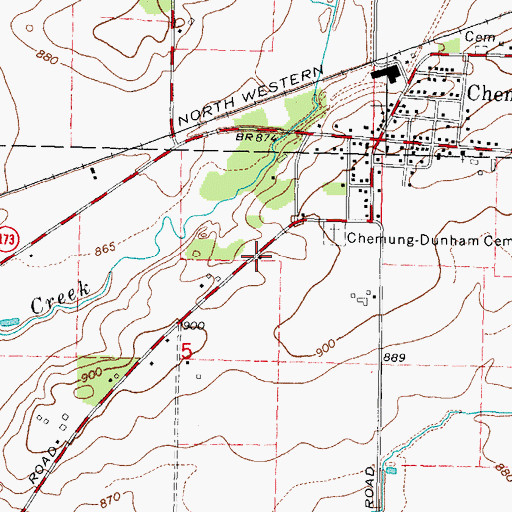 Topographic Map of Dunham School (historical), IL