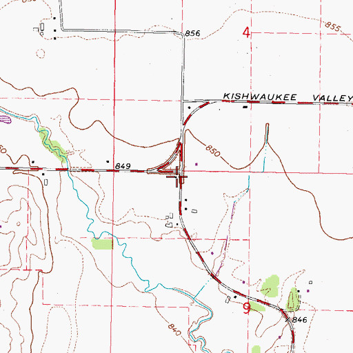 Topographic Map of Evergreen School (historical), IL