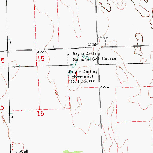 Topographic Map of Royce Darling Memorial Golf Course, CO