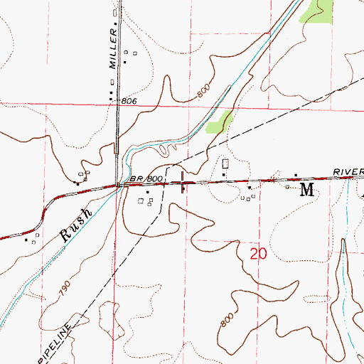 Topographic Map of Poyer School (historical), IL