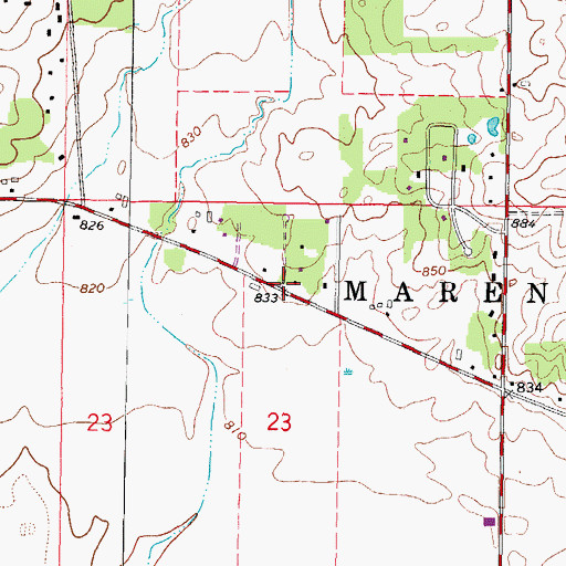 Topographic Map of Pringle School (historical), IL