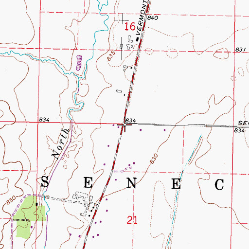 Topographic Map of Vermont School (historical), IL