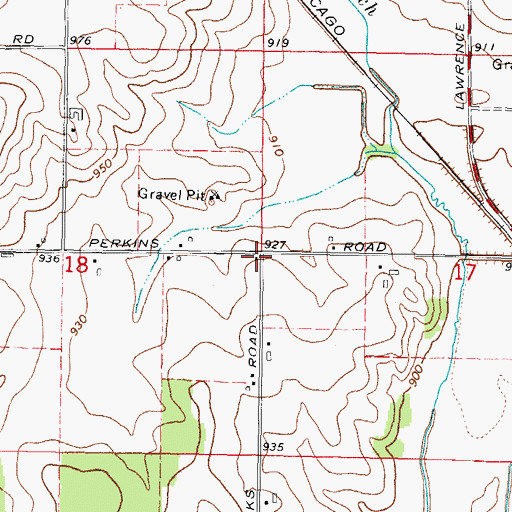 Topographic Map of White Oak School (historical), IL