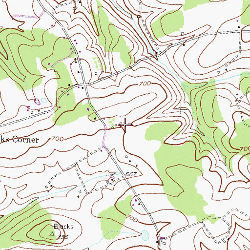 Topographic Map of Babylon Heights, MD