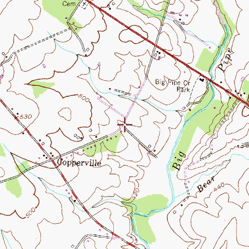 Topographic Map of Brown Heights, MD