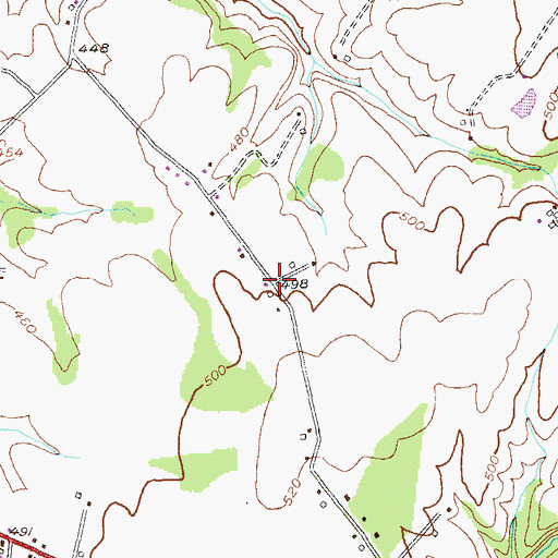 Topographic Map of Brownsville, MD