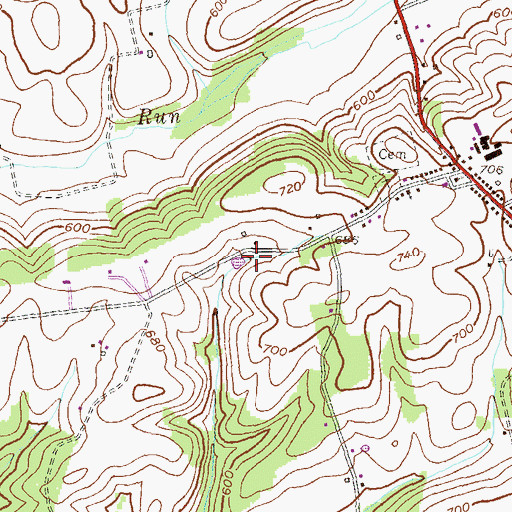 Topographic Map of Doderer Mill (historical), MD