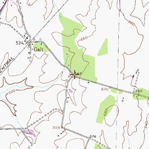 Topographic Map of Eleven Meadows, MD