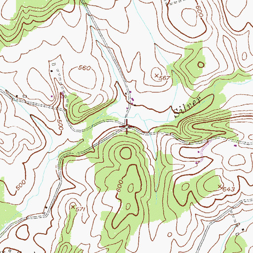 Topographic Map of Green Valley School (historical), MD