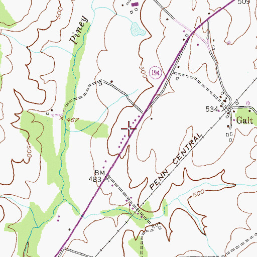 Topographic Map of Greenland Manor, MD