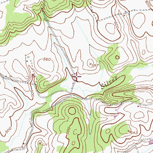 Topographic Map of Hahns Mill, MD