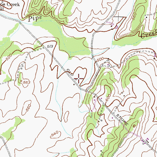Topographic Map of Hidden Oaks, MD