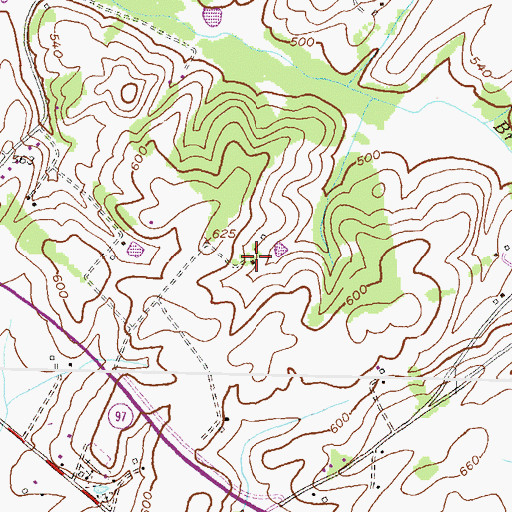 Topographic Map of Larox Miracle Land, MD