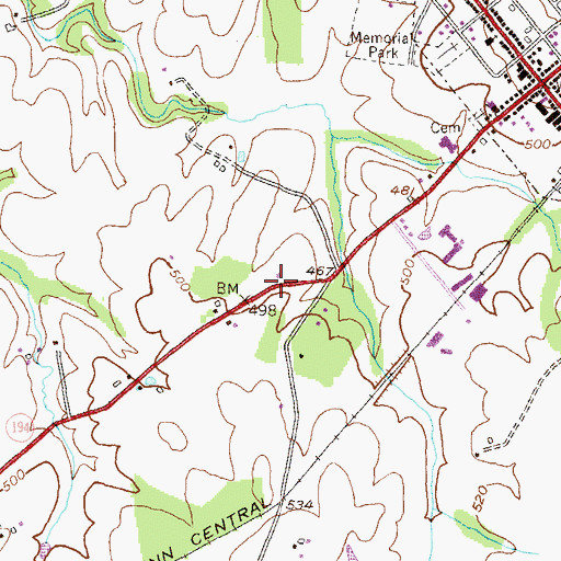 Topographic Map of Longs Mountain View, MD