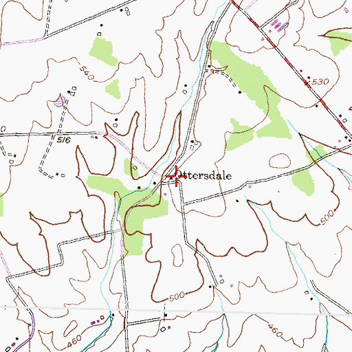 Topographic Map of Ottersdale School (historical), MD