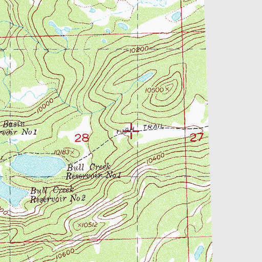 Topographic Map of High Trail, CO