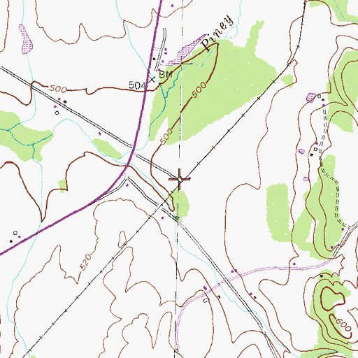 Topographic Map of Piney Creek (historical), MD