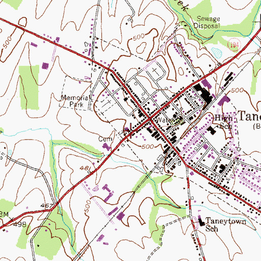 Topographic Map of Saint Josephs Roman Catholic Church, MD