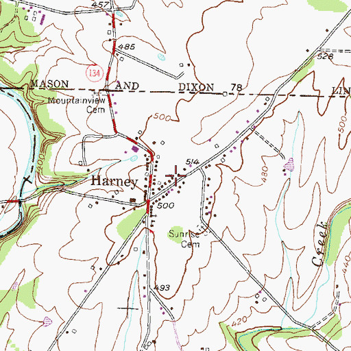 Topographic Map of Saint Pauls Lutheran Church, MD
