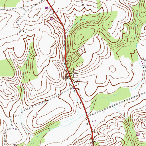 Topographic Map of School House Number 76 (historical), MD