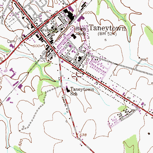 Topographic Map of Trevanion Terrace, MD