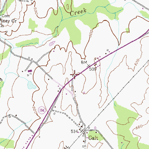 Topographic Map of Washington School (historical), MD