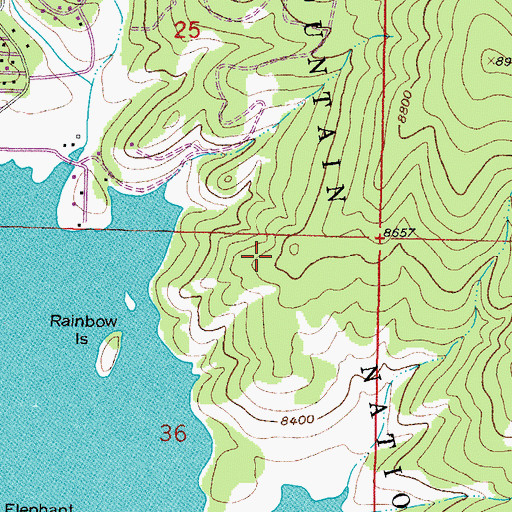 Topographic Map of Shadow Mountain National Recreation Area, CO