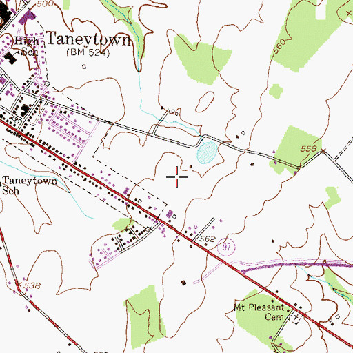 Topographic Map of White Birch Estates, MD