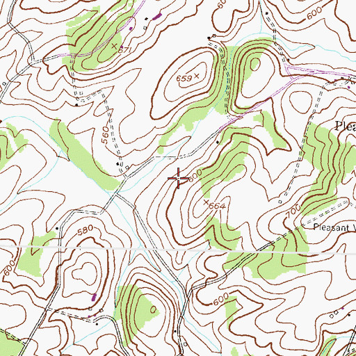 Topographic Map of Allandale, MD