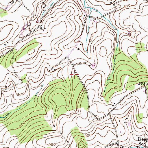Topographic Map of Grand Valley Acres, MD