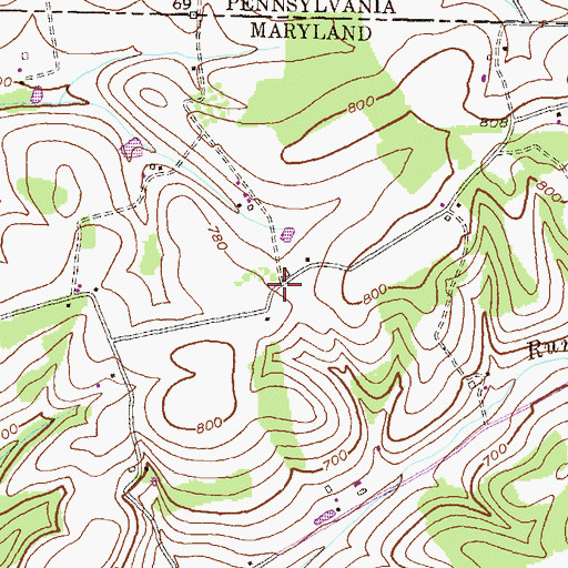 Topographic Map of Humbert Schoolhouse Estates, MD