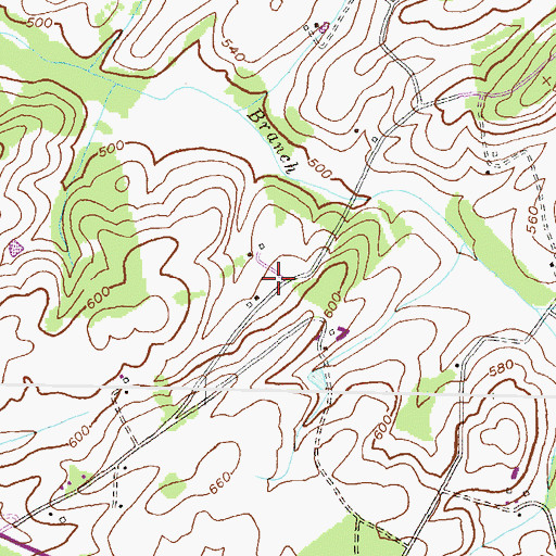 Topographic Map of Little Acres, MD