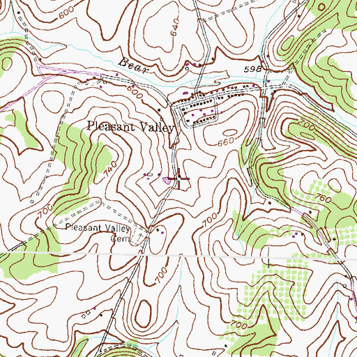 Topographic Map of Locust Neck Heights, MD