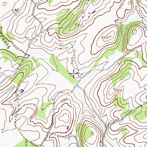 Topographic Map of Richardson Ridge, MD