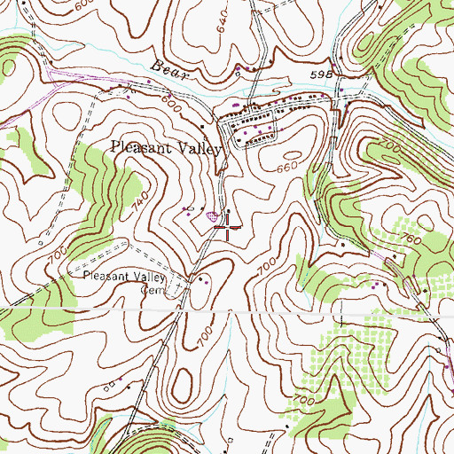 Topographic Map of School House Number 96 (historical), MD