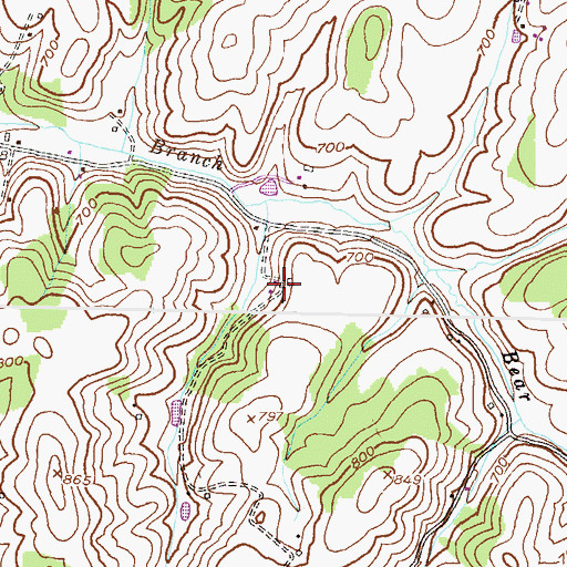 Topographic Map of Shoemakers Lot, MD