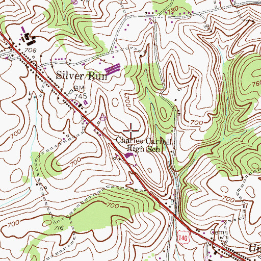 Topographic Map of Silver Hills, MD