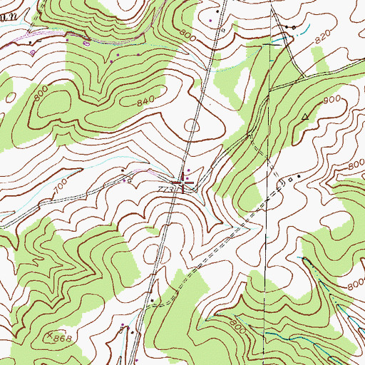 Topographic Map of Twin Lakes, MD