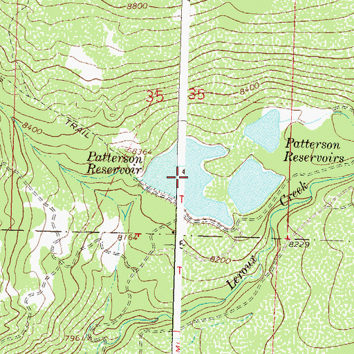 Topographic Map of Patterson Reservoirs, CO
