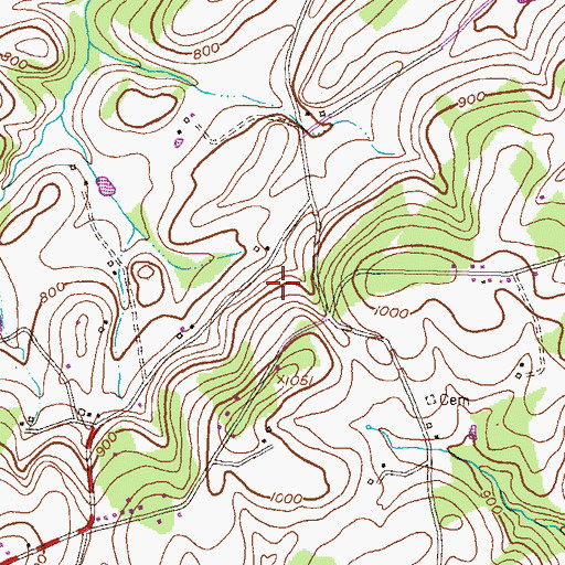 Topographic Map of Brothers Delight, MD