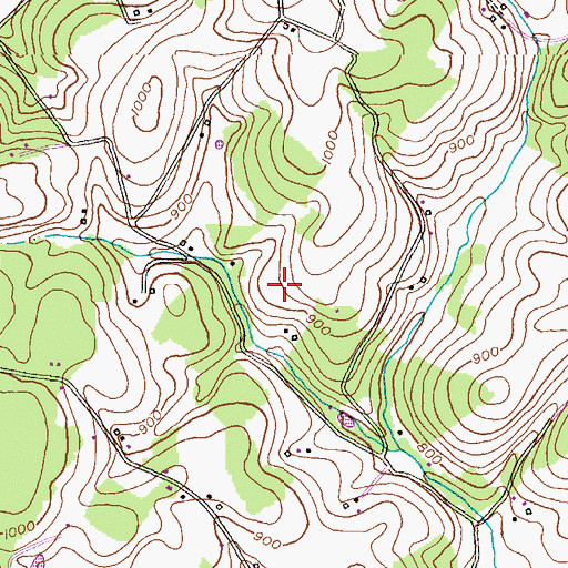 Topographic Map of Dayspring Estates, MD