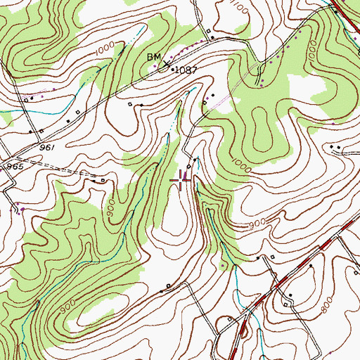 Topographic Map of Ebbvale Estates, MD