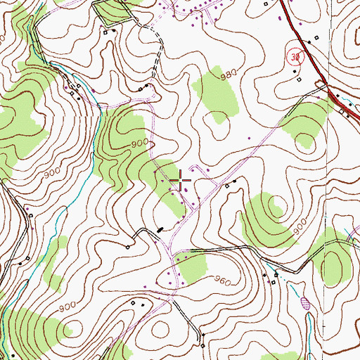 Topographic Map of Glasers Hill, MD