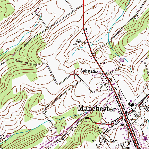 Topographic Map of Holland Hills, MD