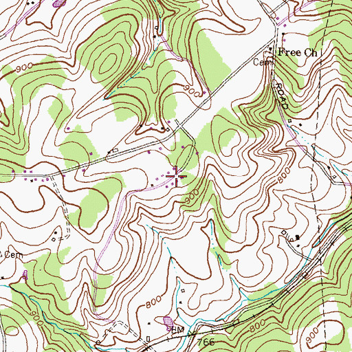 Topographic Map of Klein Estates, MD
